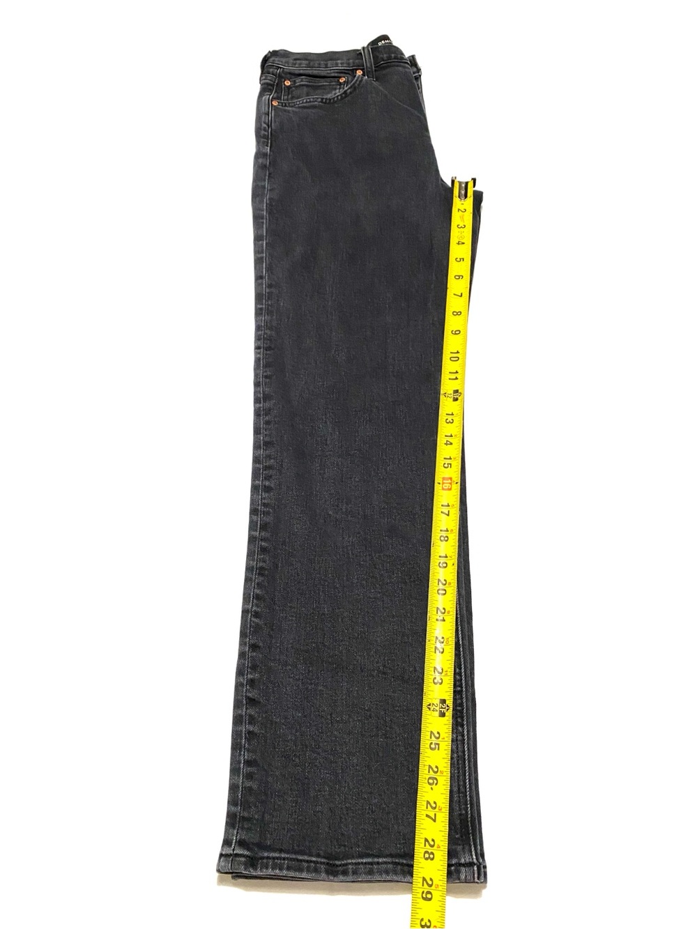 Aritzia Denim Forum Arlo High Rise Straight Jeans Black Wash Women’s 30L Ankle - Picture 14 of 16